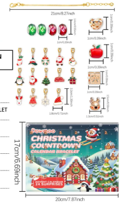 24-Day Christmas Bracelet Surprise Blind Box Kit